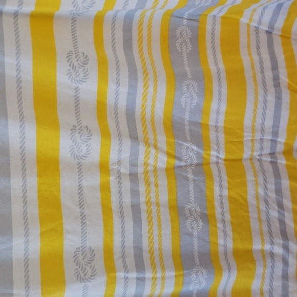 Vtg BANANA REPUBLIC 1980s Striped Yellow Nautical Chain Embellished Tank Top - Picture 5 of 9